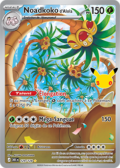 Alolan Exeggutor 129/128, photograph of the collected card